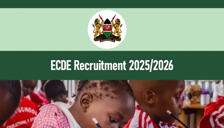 ECDE Recruitment 2025/2026 Teaching Jobs Application Form