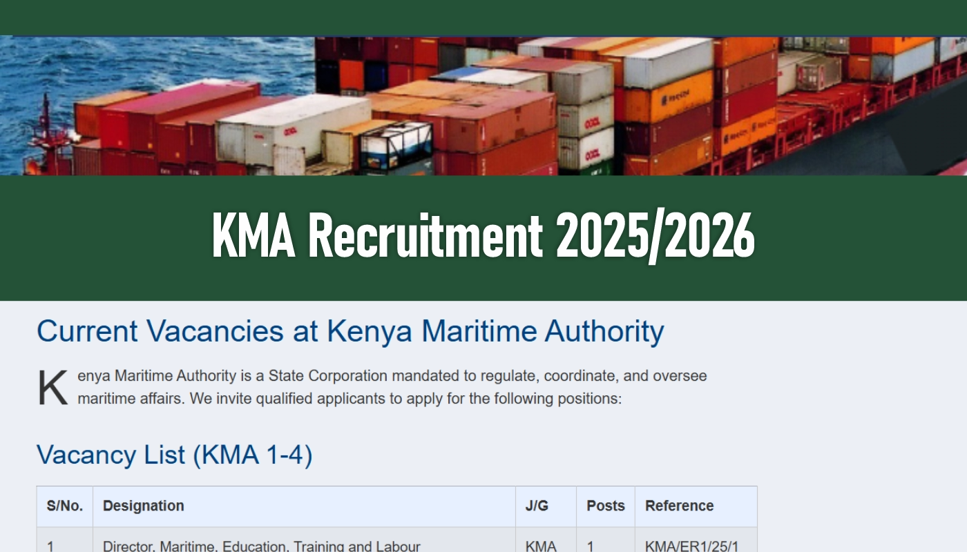 KMA Recruitment 2025/2026 Jobs Application Form Portal