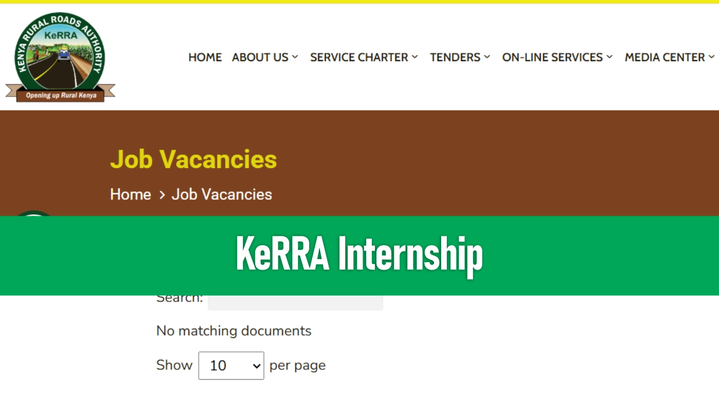 KeRRA Internship 2025/2026 Application Form Portal