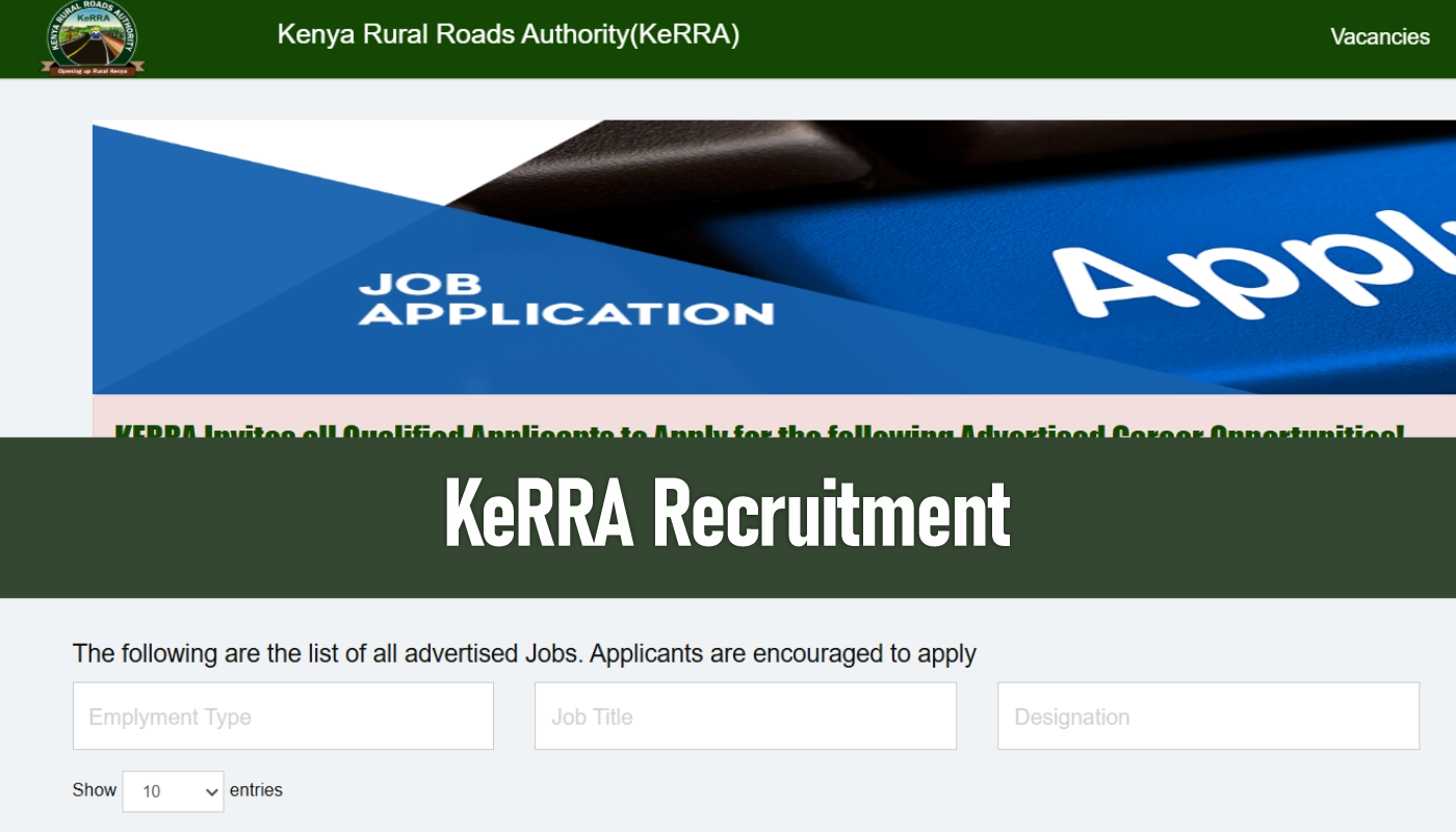 KeRRA Recruitment 2025/2026 Jobs Application Form Portal