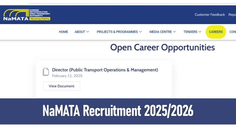 NaMATA Recruitment 2025/2026 Application Form Portal