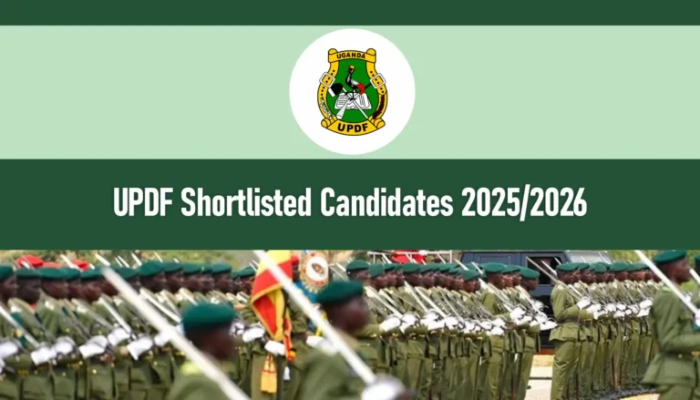 UPDF Shortlisted Candidates 2025/2026 PDF Download