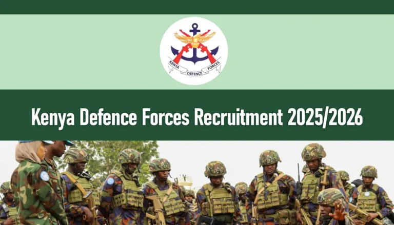 KDF Recruitment 2025/2026 Dates and Centers, Requirements, Portal