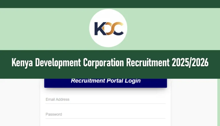 KDC Recruitment 2025/2026 Careers Application Form Portal