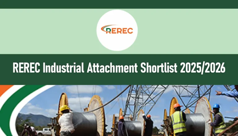 REREC Industrial Attachment Shortlisted Candidates 2025/2026 PDF Download