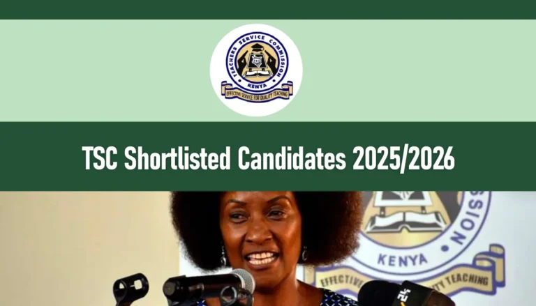 TSC Shortlisted Candidates 2025/2026 PDF Merit List