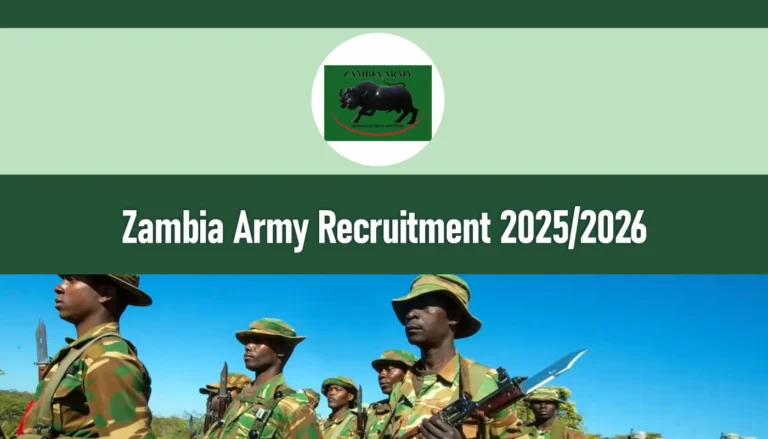 Zambia Army Recruitment 2025/2026 Application Form, Dates, Latest News