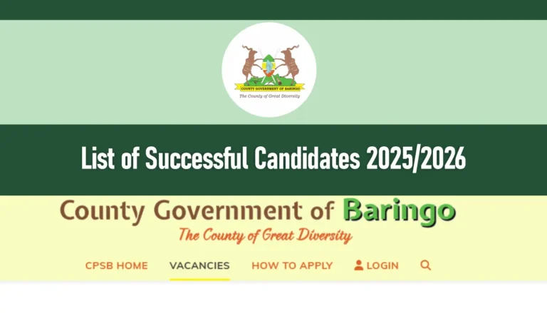 Baringo County Shortlisted Candidates 2025 PDF Download - Check Here