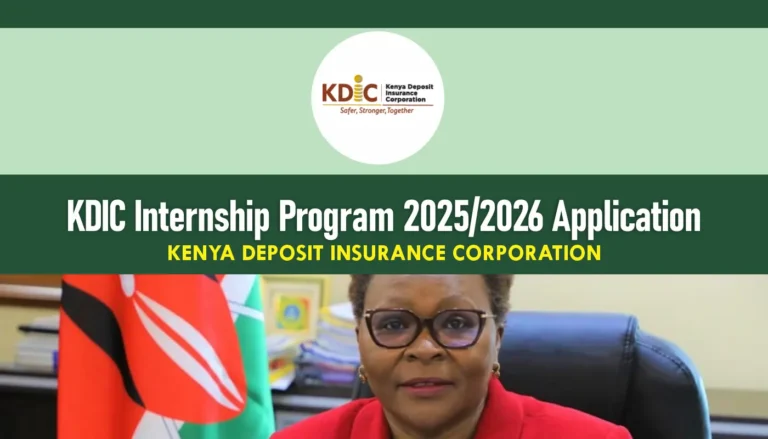 KDIC Internship Opportunities 2025/2026 Application Form Portal