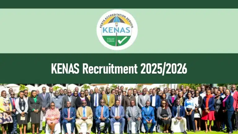 KENAS Recruitment 2025/2026 Jobs Application Form Portal