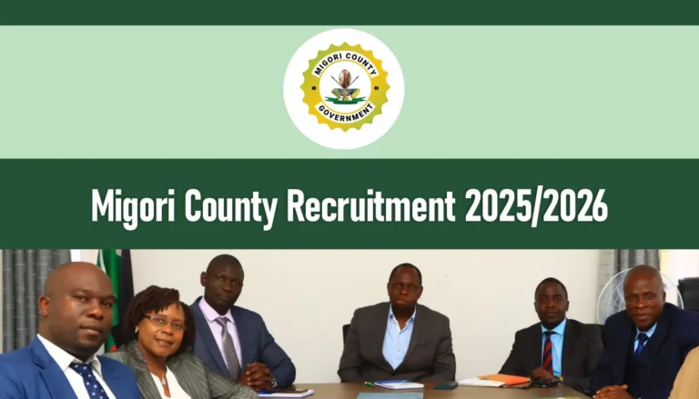 Migori County Recruitment 2025/2026 Jobs Application Form Portal