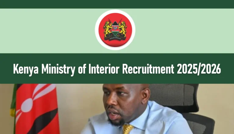 Ministry of Interior Recruitment 2025/2026 Jobs Application Form Portal