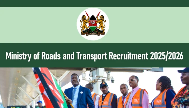 Ministry of Roads and Transport Recruitment 2025/2026 Jobs Application Form