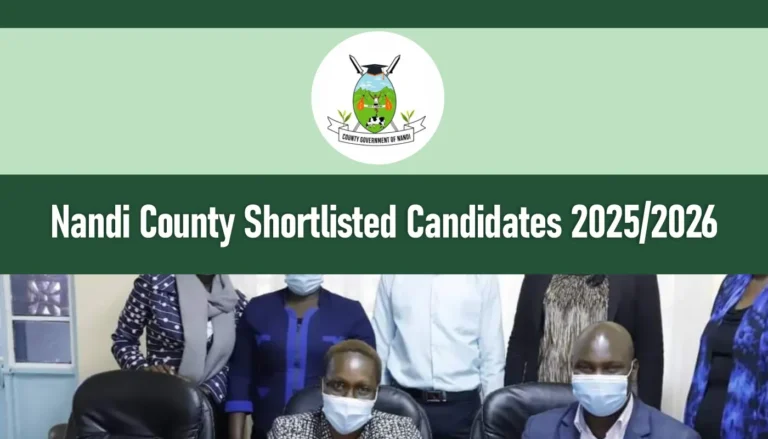 Nandi County Shortlisted Candidates 2025/2026 PDF Download