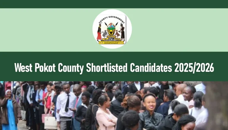 West Pokot County Shortlisted Candidates 2025 PDF Download