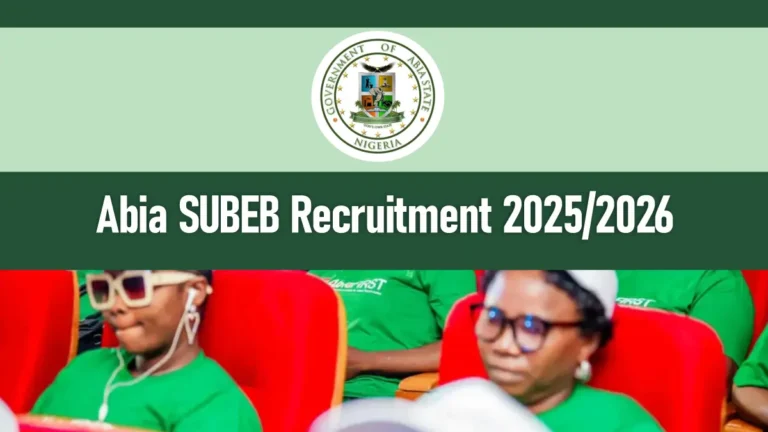 Abia SUBEB Recruitment 2025/2026 Application Form Portal