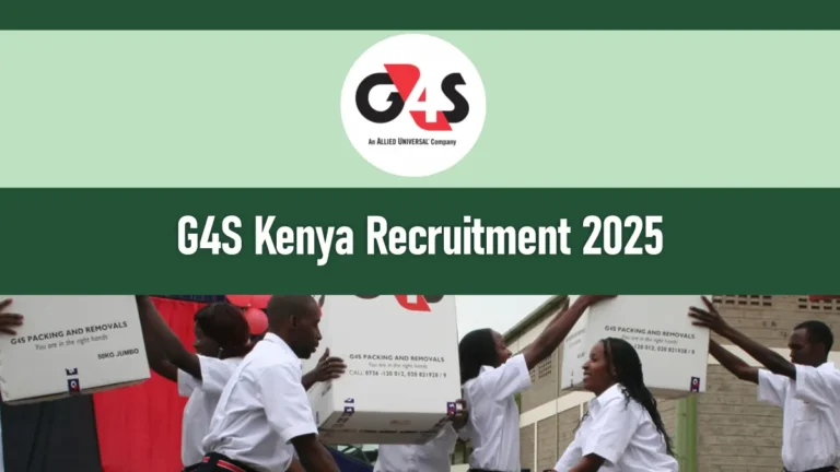 G4S Kenya Recruitment 2025 Security Jobs, Application Form Portal