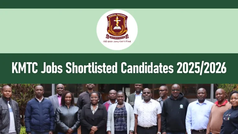 KMTC Jobs Shortlisted Candidates 2025/2026 PDF Download