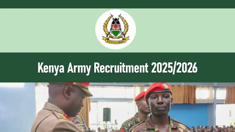 Kenya Army Recruitment 2025/2026 Application Form Portal