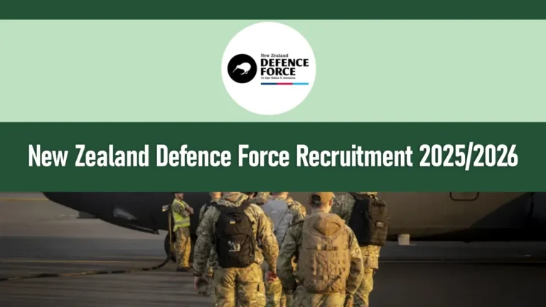 New Zealand Defence Force Recruitment 2025/2026 NZDF Jobs Portal