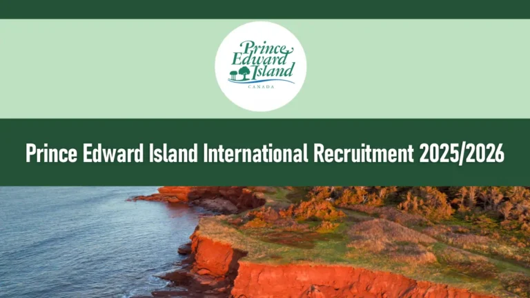 Prince Edward Island International Recruitment 2025/2026 Application Portal