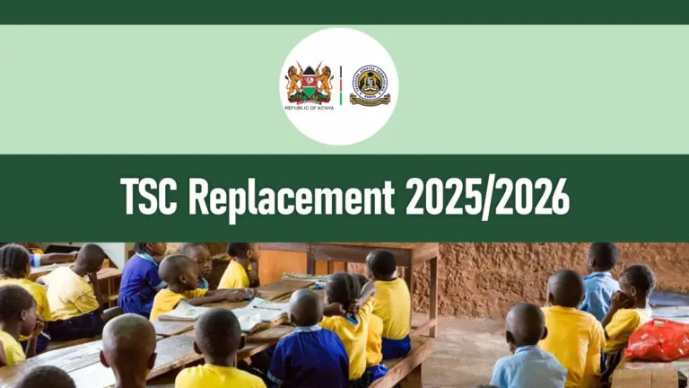 TSC Replacement 2025/2026 PDF Application Link Portal Login