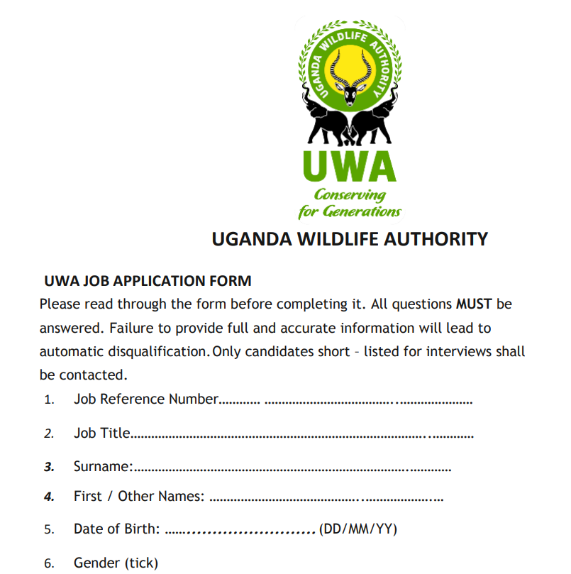 UWA Recruitment 2025/2026 Application Form PDF Download, Portal