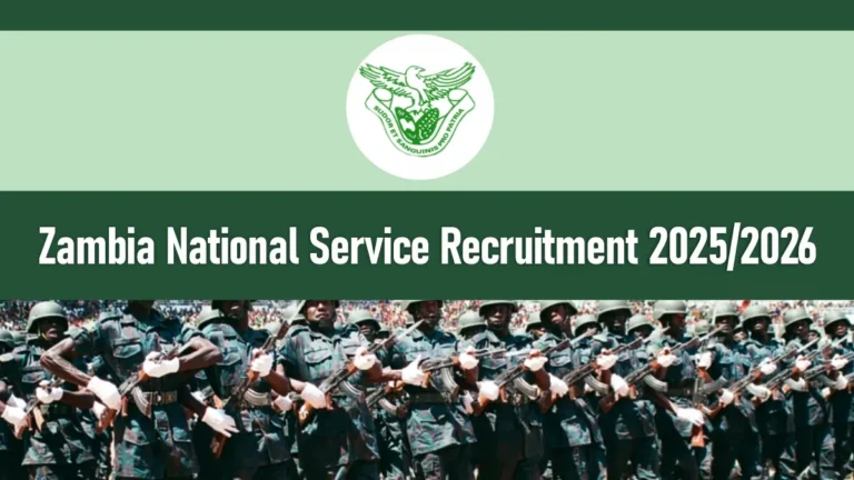 Zambia National Service Recruitment 2025/2026 Application Form Portal