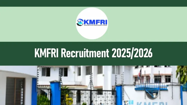 KMFRI Recruitment 2025/2026 Jobs Application Form Portal