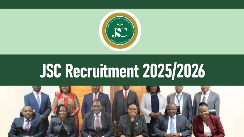 Kenya JSC Recruitment 2025/2026 Jobs Application Form Portal